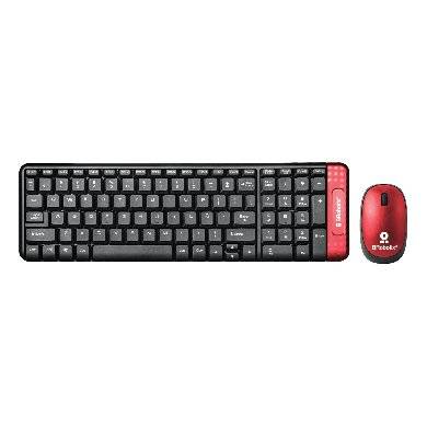 Kit Teclado y Mouse inalámbrico - compacto, Español, Negro/Rojo, 10 m, 6000632 BROBOTIX Kit Teclado y Mouse inalámbrico - compacto, Español, Negro/Rojo, 10 m, 6000632 BROBOTIX